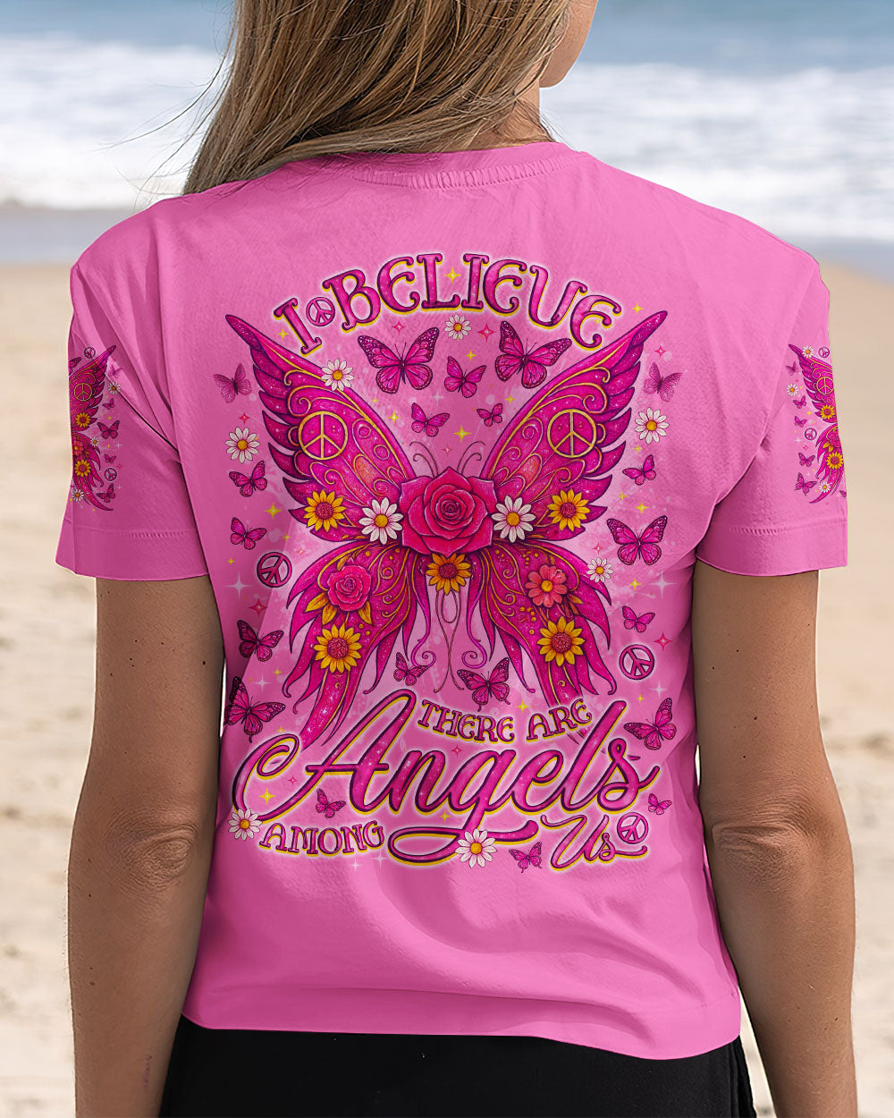 I BELIEVE THERE ARE ANGELS AMONG US WINGS ALL OVER PRINT - TLNO2009251