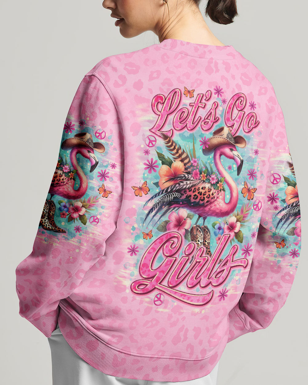 LET'S GO GIRLS FLAMINGO LEOPARD ALL OVER PRINT - TLNO2105242