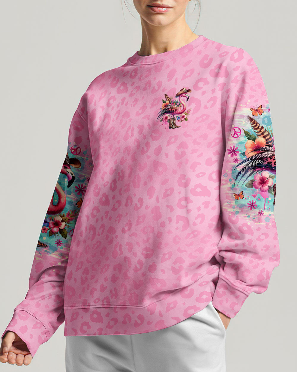 LET'S GO GIRLS FLAMINGO LEOPARD ALL OVER PRINT - TLNO2105242