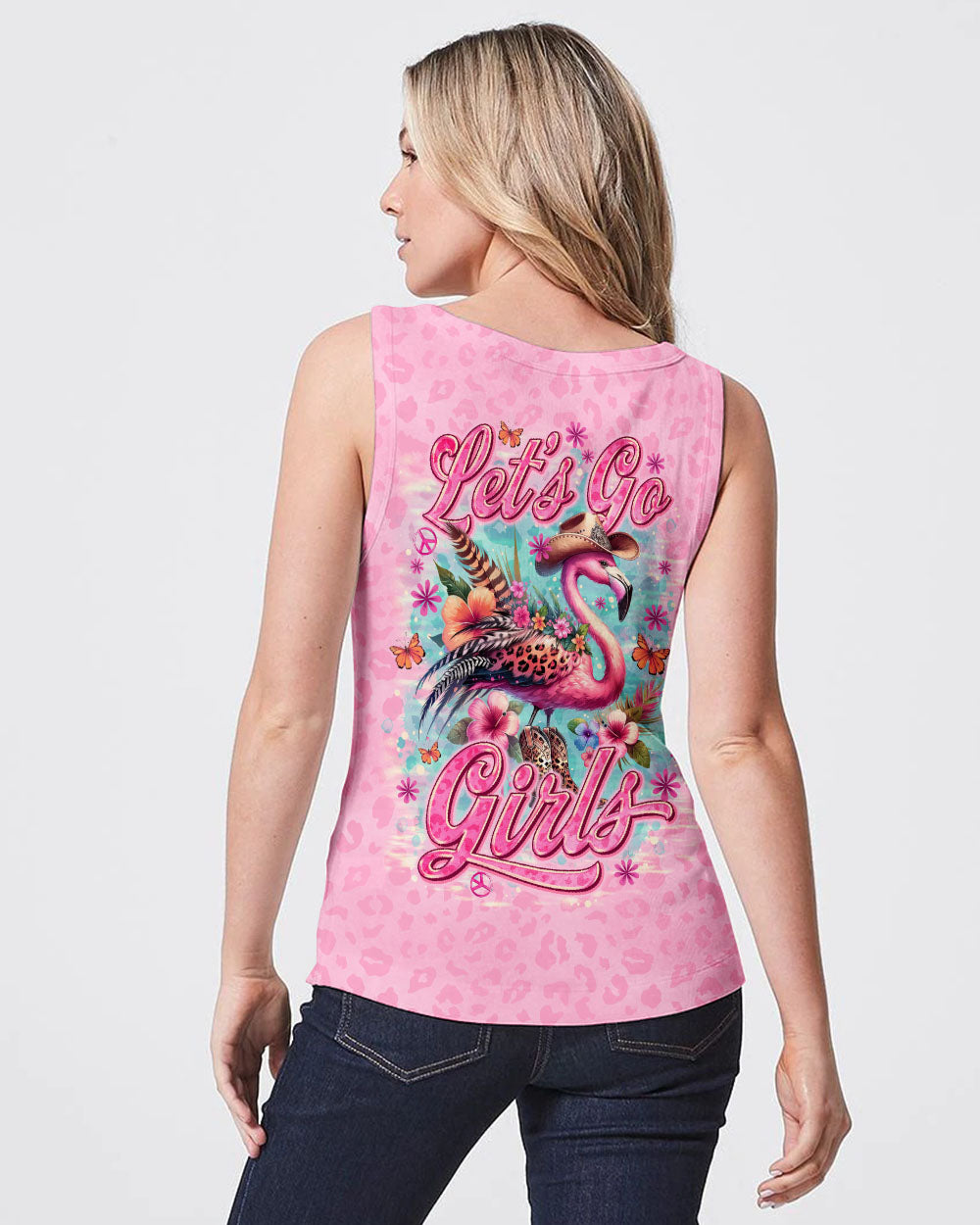 LET'S GO GIRLS FLAMINGO LEOPARD ALL OVER PRINT - TLNO2105242