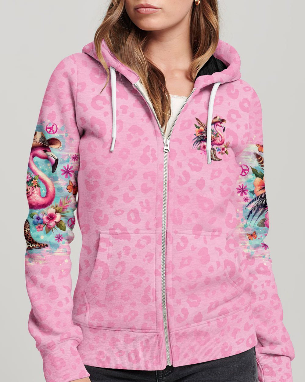 LET'S GO GIRLS FLAMINGO LEOPARD ALL OVER PRINT - TLNO2105242