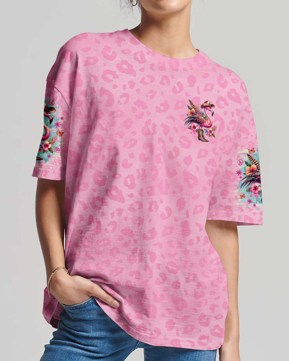 LET'S GO GIRLS FLAMINGO LEOPARD ALL OVER PRINT - TLNO2105242