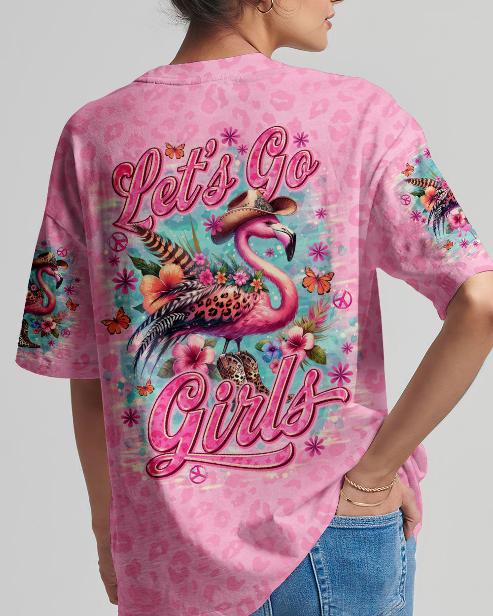 LET'S GO GIRLS FLAMINGO LEOPARD ALL OVER PRINT - TLNO2105242