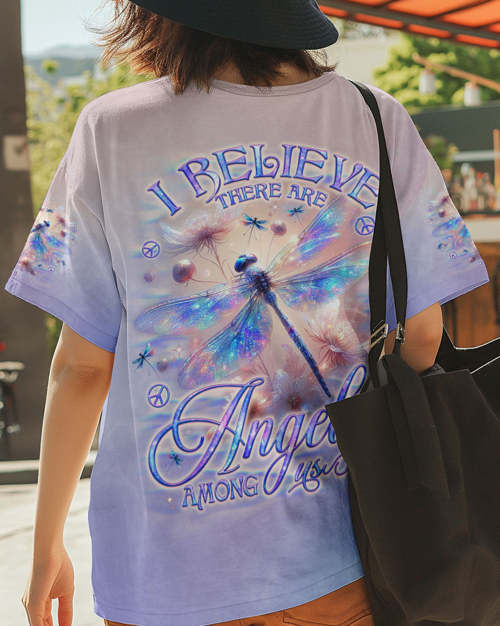 I BELIEVE THERE ARE ANGELS AMONG US DRAGONFLY ALL OVER PRINT - TLNO2112241