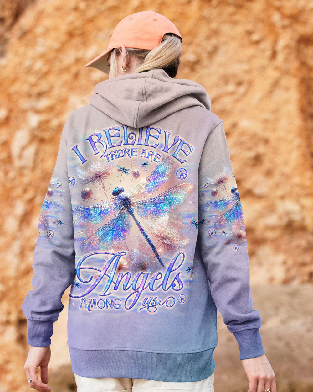 I BELIEVE THERE ARE ANGELS AMONG US DRAGONFLY ALL OVER PRINT - TLNO2112241