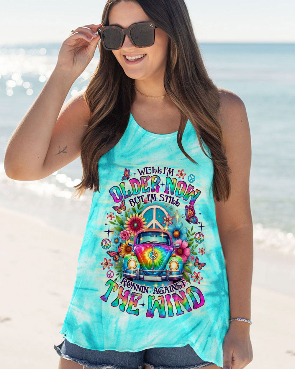 RUNNING AGAINST THE WIND CAR TIE DYE  ALL OVER PRINT - TLNO2203252