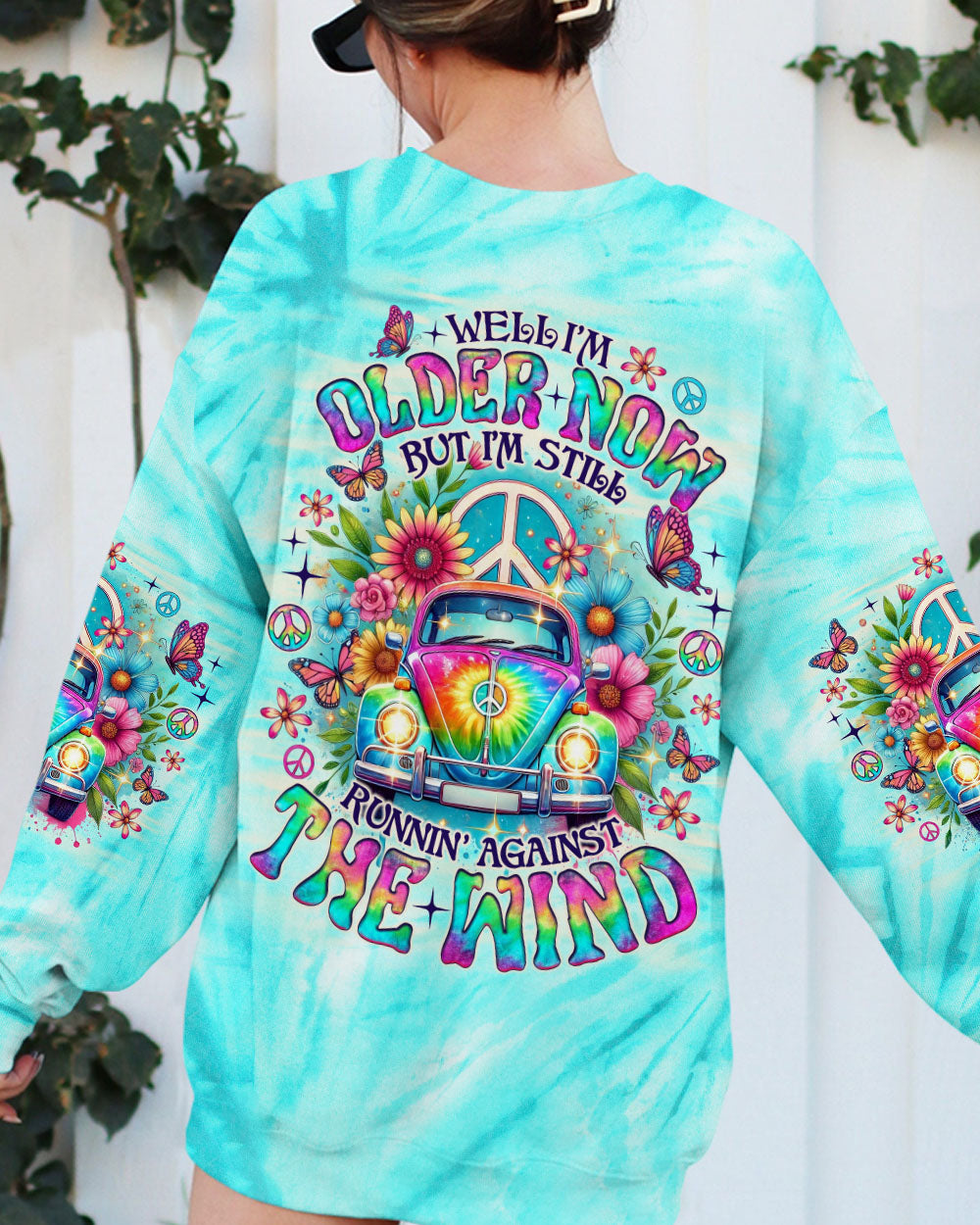 RUNNING AGAINST THE WIND CAR TIE DYE  ALL OVER PRINT - TLNO2203252
