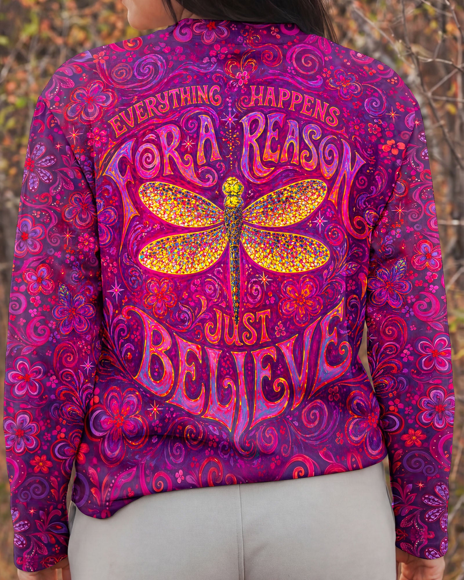 JUST BELIEVE DRAGONFLY ART ALL OVER PRINT  - TLNO2204261