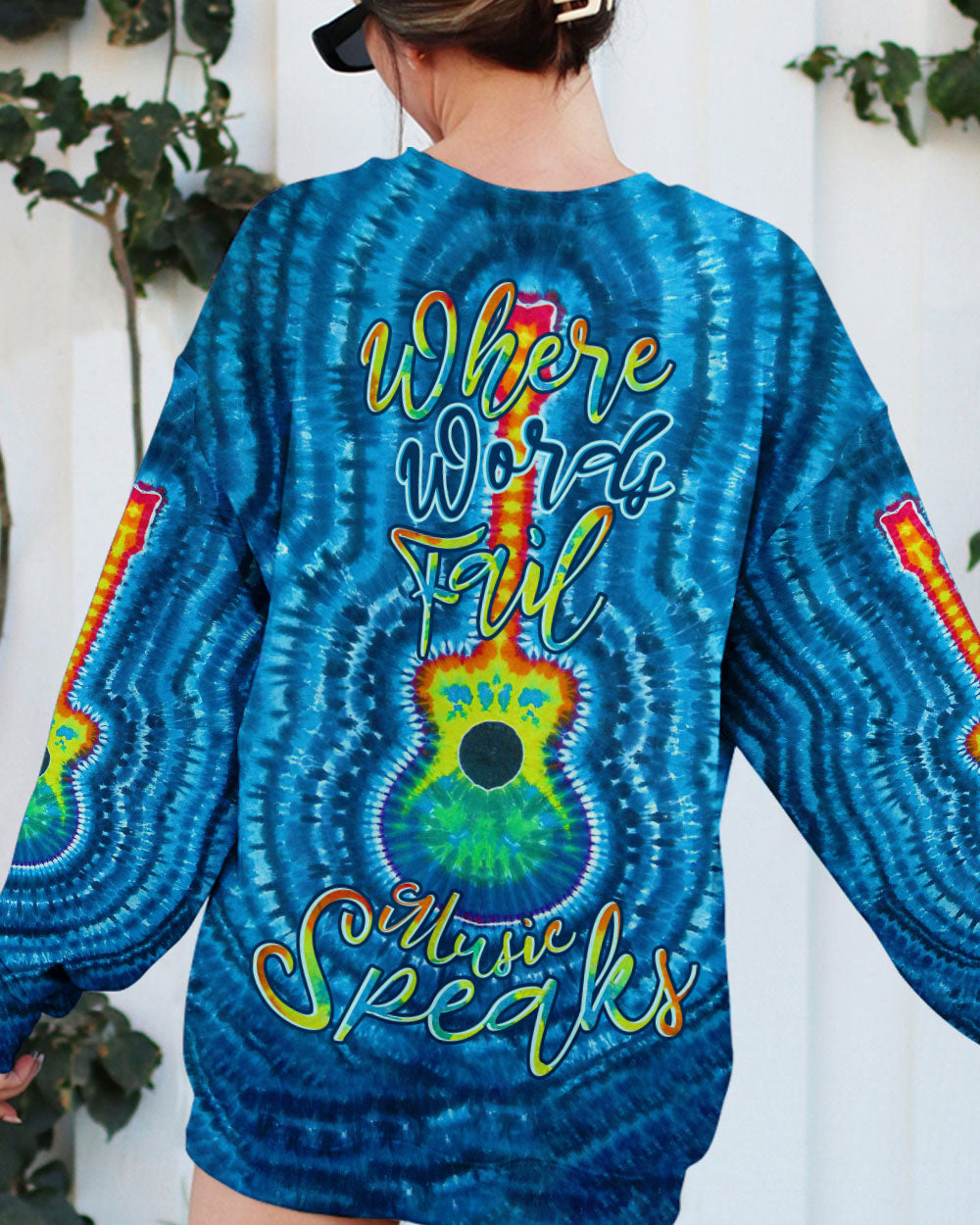 WHERE WORDS FAIL MUSIC SPEAKS GUITAR TIE DYE ALL OVER PRINT - TLNO2206234