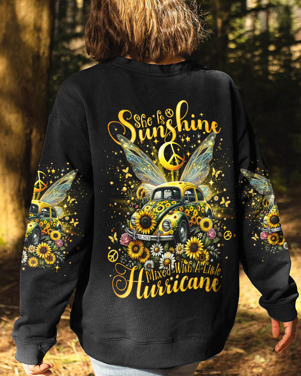 SHE IS SUNSHINE CAR WINGS ALL OVER PRINT - TLNO2212231