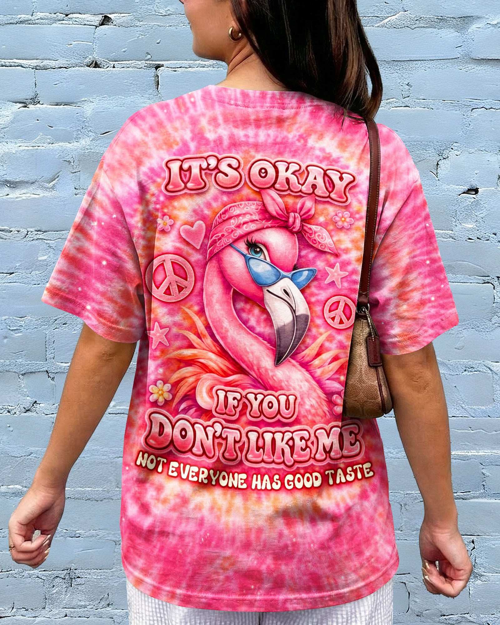 IT'S OKAY IF YOU DON'T LIKE ME FLAMINGO  SWIRL ALL OVER PRINT  - TLNO2303261