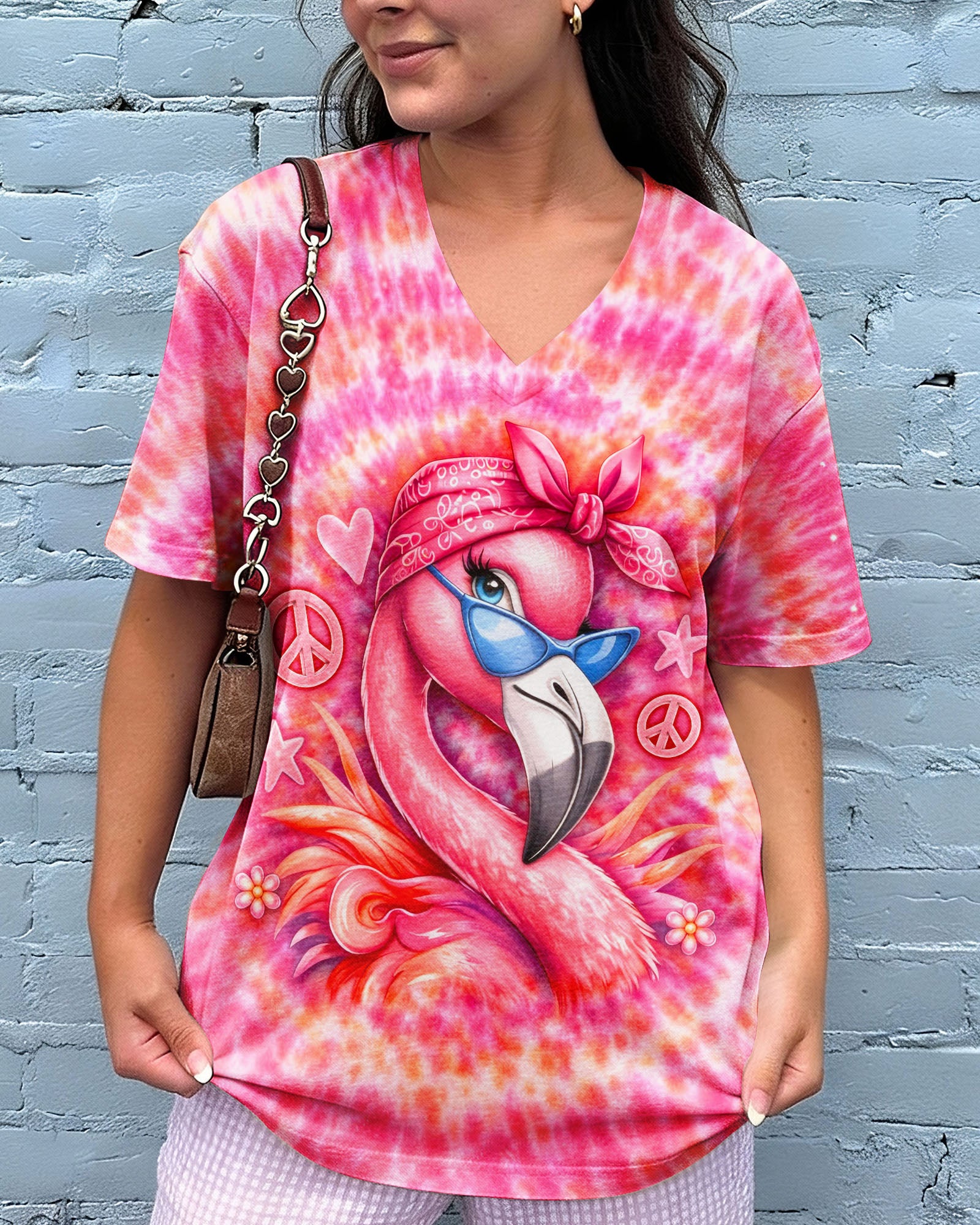 IT'S OKAY IF YOU DON'T LIKE ME FLAMINGO  SWIRL ALL OVER PRINT  - TLNO2303261