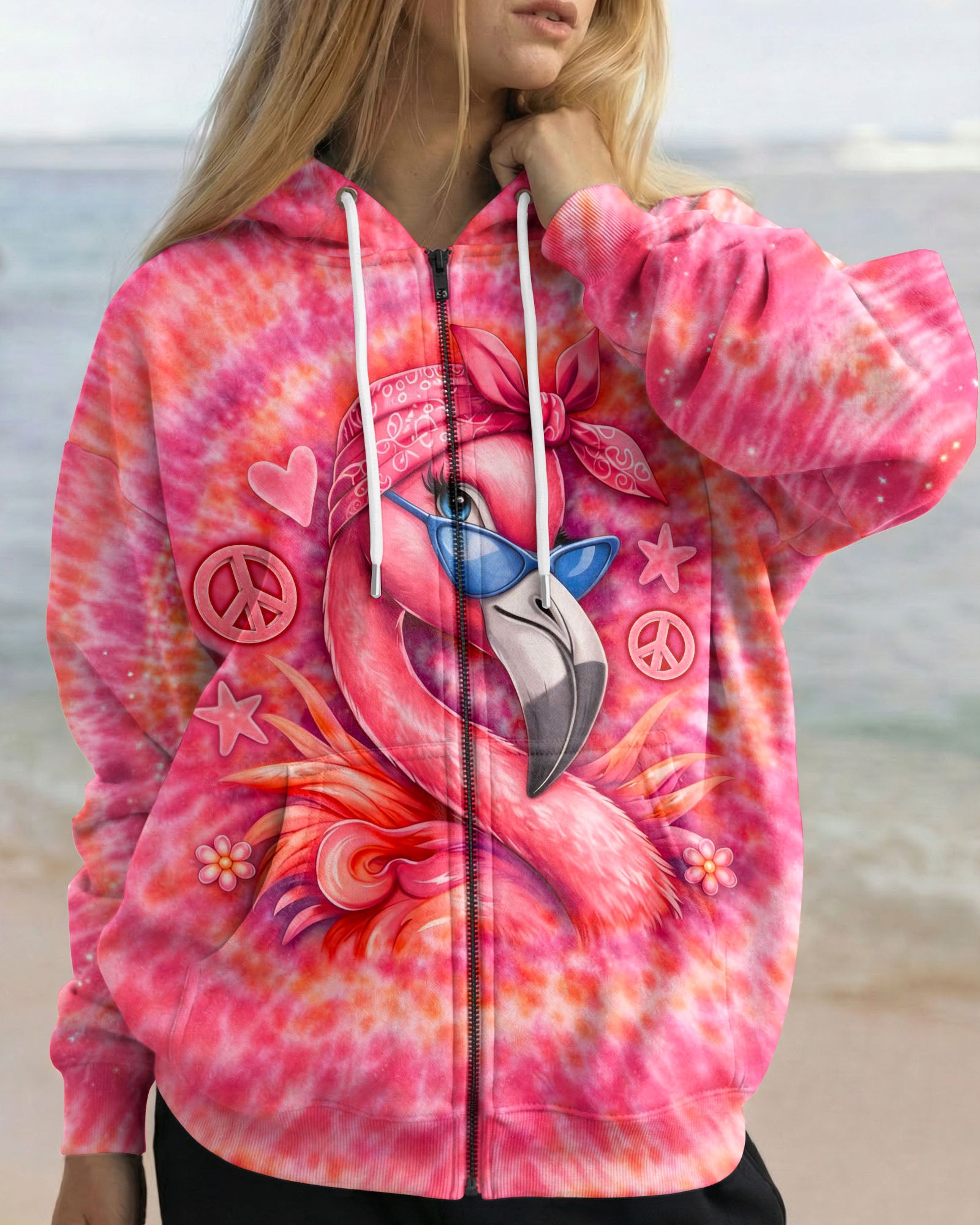 IT'S OKAY IF YOU DON'T LIKE ME FLAMINGO  SWIRL ALL OVER PRINT  - TLNO2303261