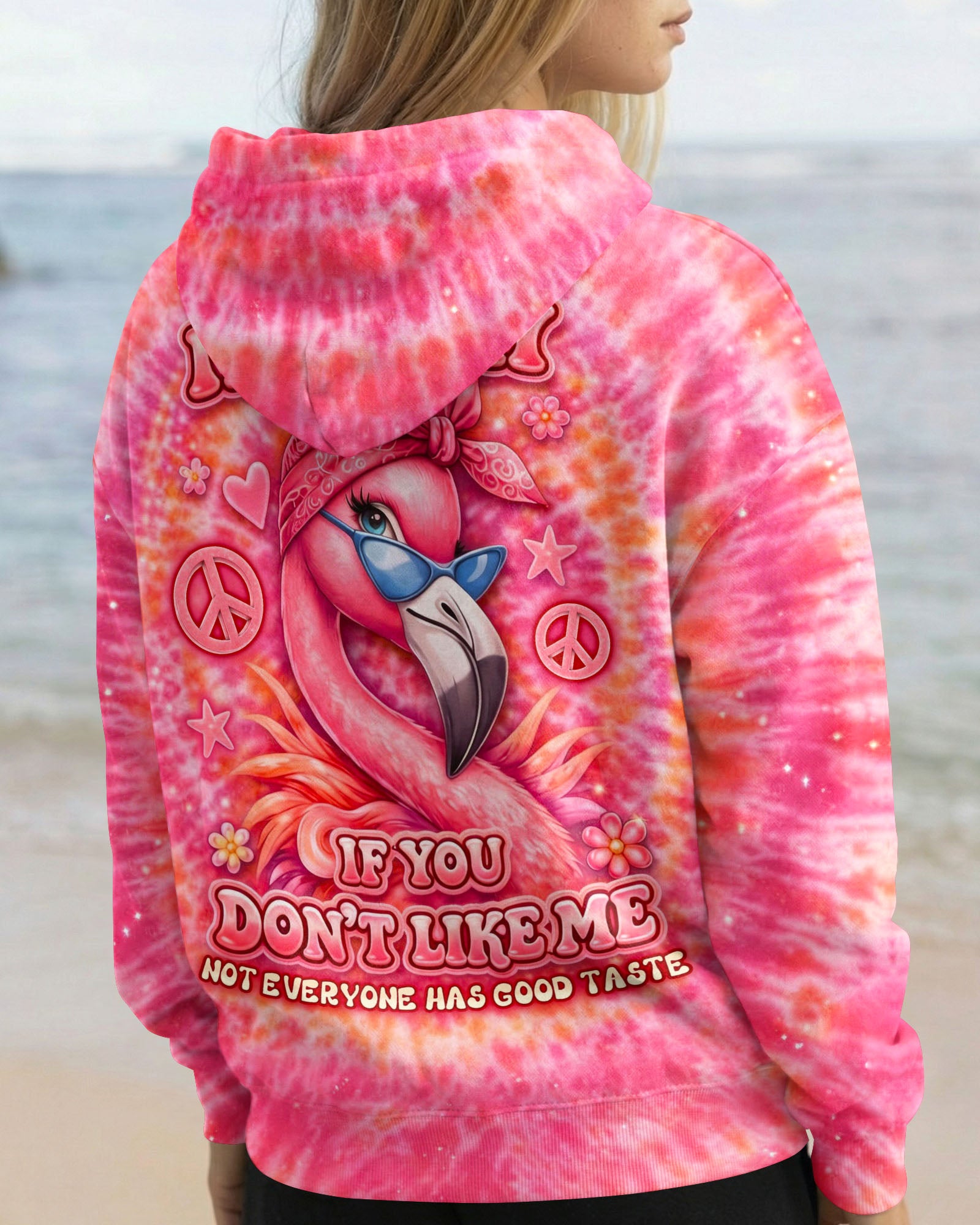 IT'S OKAY IF YOU DON'T LIKE ME FLAMINGO  SWIRL ALL OVER PRINT  - TLNO2303261