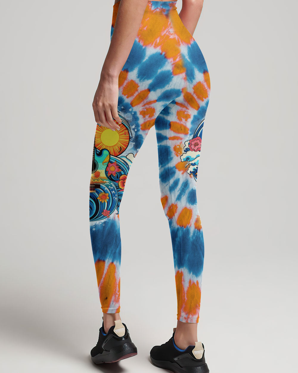 FIND ME WHERE THE MUSIC MEETS THE OCEAN GUITAR TIE DYE ALL OVER PRINT - TLNO2306231
