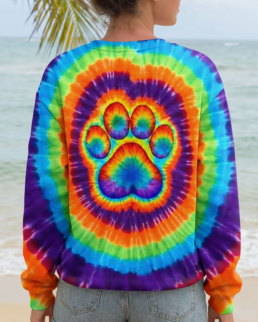 PAW PRINT COLORFUL SWIRL ALL OVER PRINT  - TLNO2402261