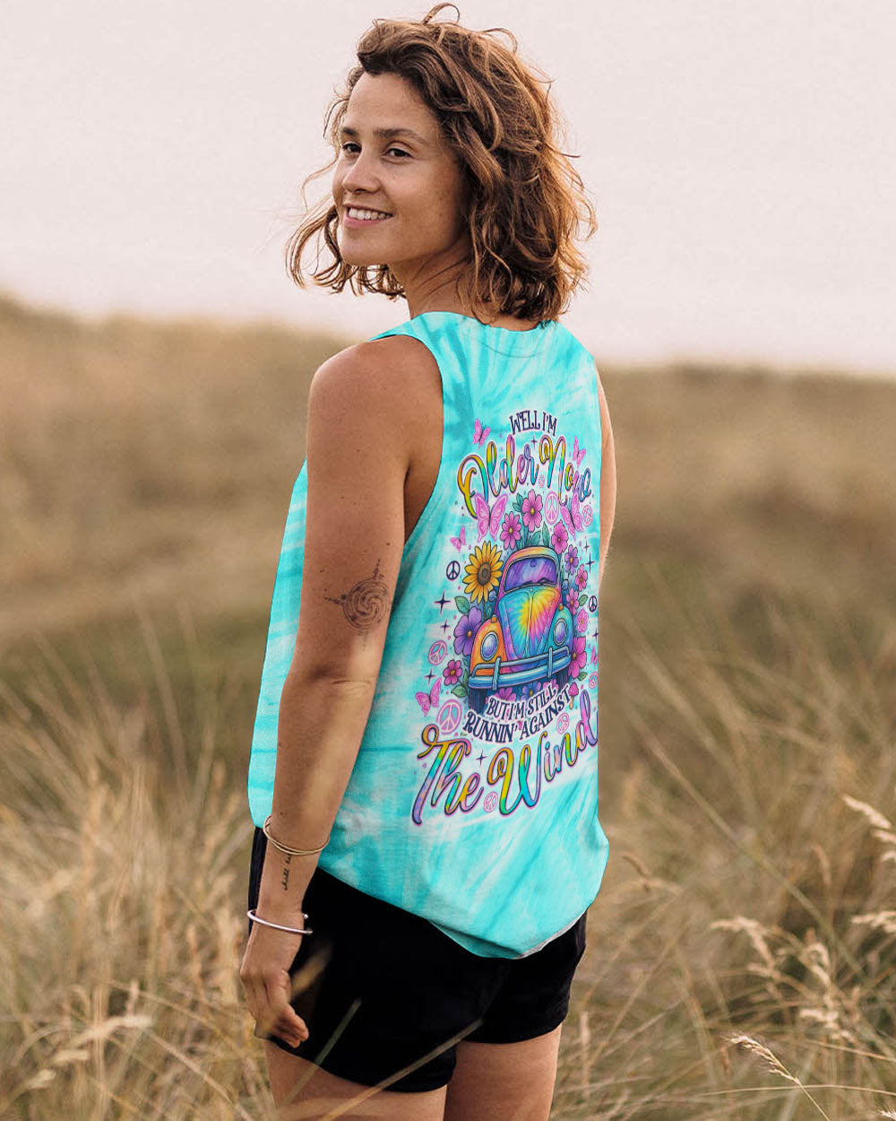 RUNNING AGAINST THE WIND CAR TIE DYE ALL OVER PRINT  - TLNO2404251