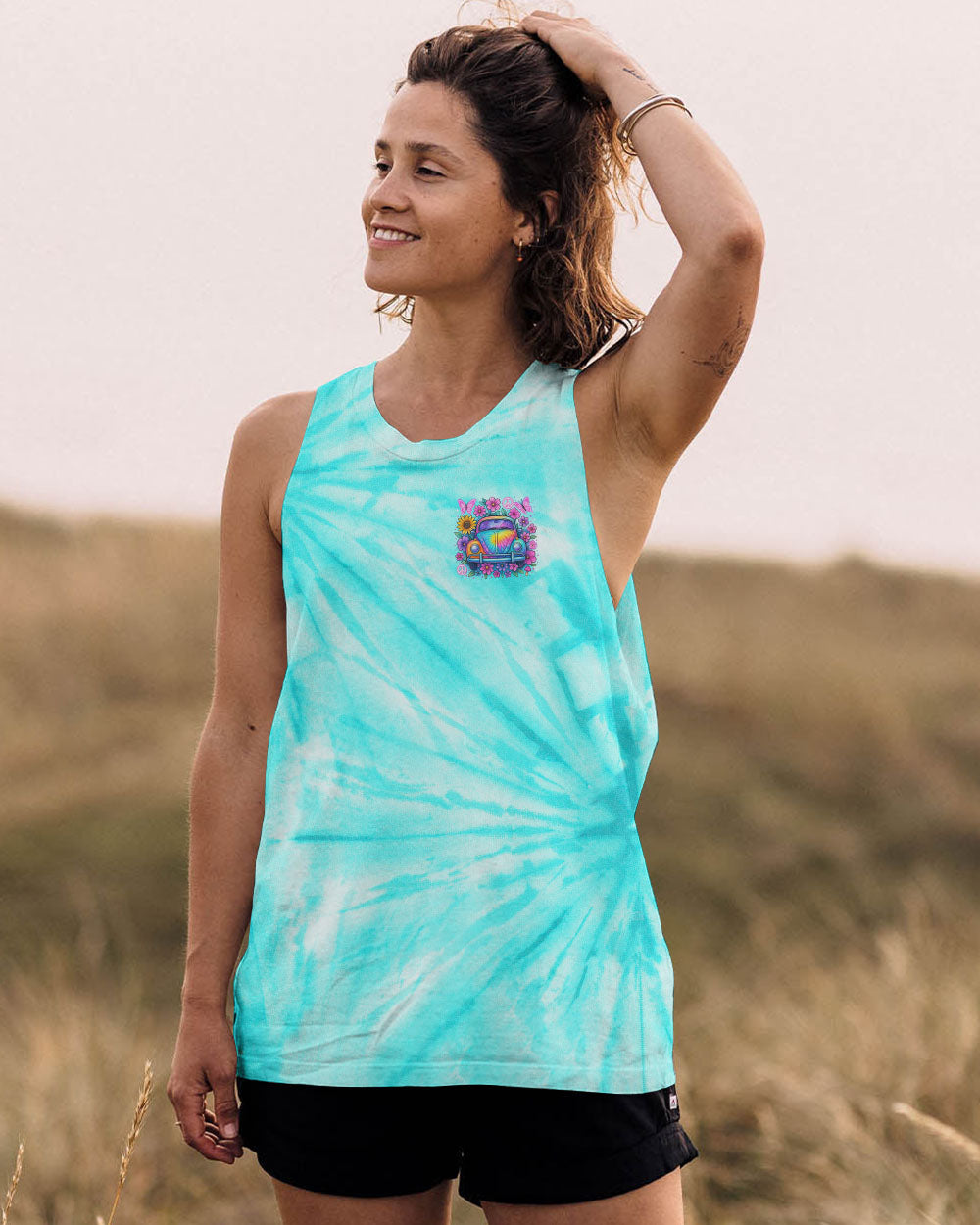 RUNNING AGAINST THE WIND CAR TIE DYE ALL OVER PRINT  - TLNO2404251