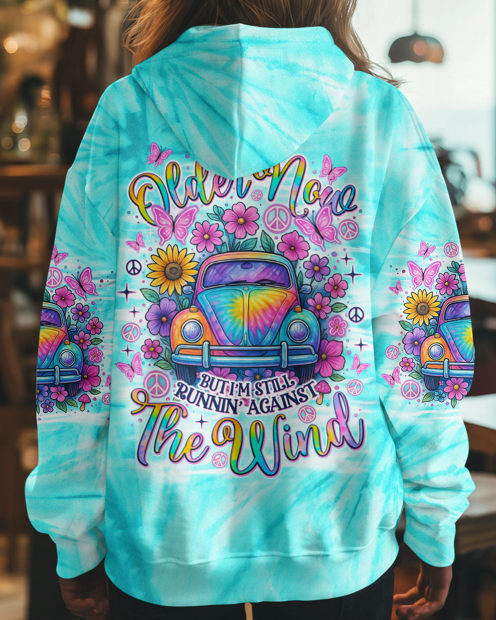 RUNNING AGAINST THE WIND CAR TIE DYE ALL OVER PRINT  - TLNO2404251