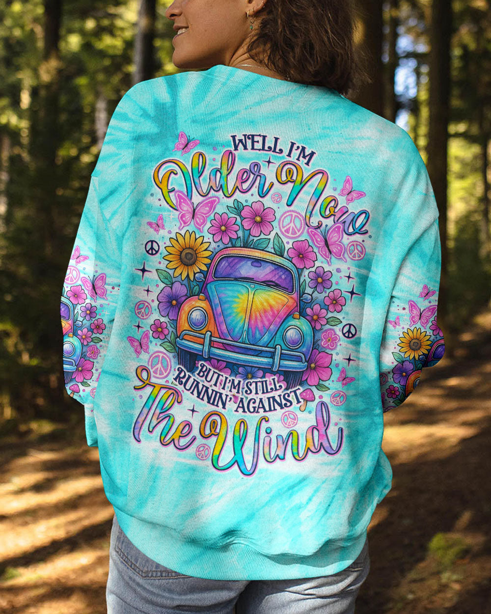 RUNNING AGAINST THE WIND CAR TIE DYE ALL OVER PRINT  - TLNO2404251
