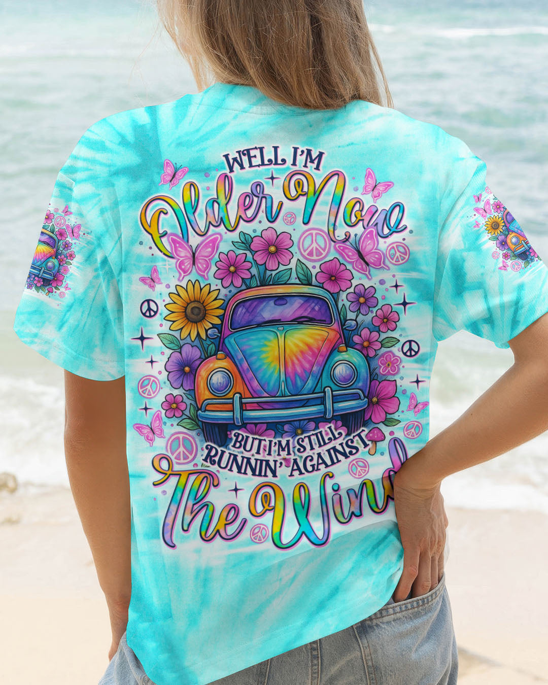 RUNNING AGAINST THE WIND CAR TIE DYE ALL OVER PRINT  - TLNO2404251