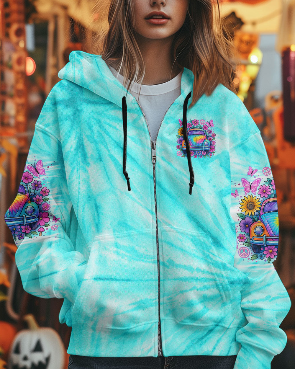 RUNNING AGAINST THE WIND CAR TIE DYE ALL OVER PRINT  - TLNO2404251