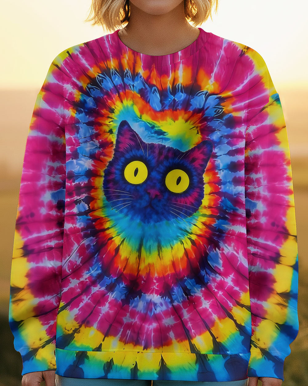 CAT COLORFUL SWIRL PATTERN ALL OVER PRINT - TLNO2412252