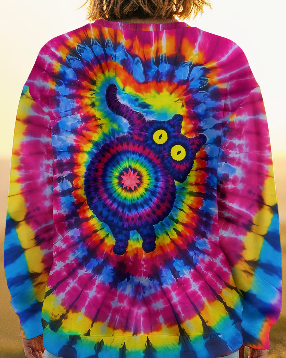 CAT COLORFUL SWIRL PATTERN ALL OVER PRINT - TLNO2412252