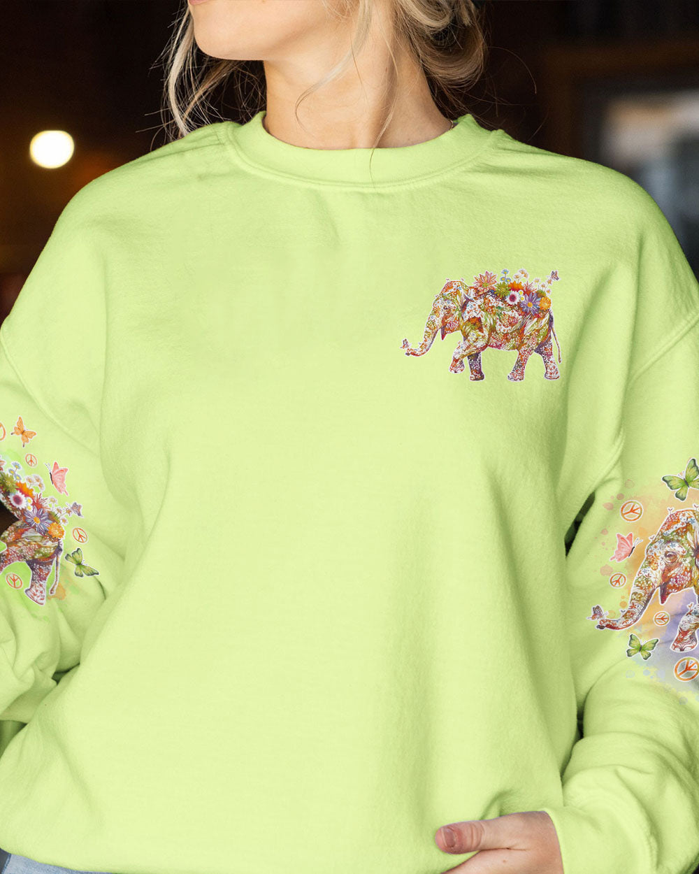 BE YOU THE WORLD WILL ADJUST ELEPHANT ALL OVER PRINT - TLNO2508231