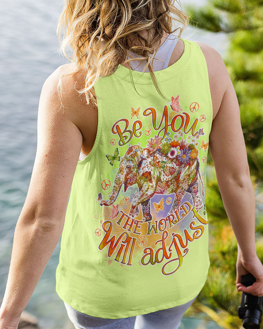 BE YOU THE WORLD WILL ADJUST ELEPHANT ALL OVER PRINT - TLNO2508231
