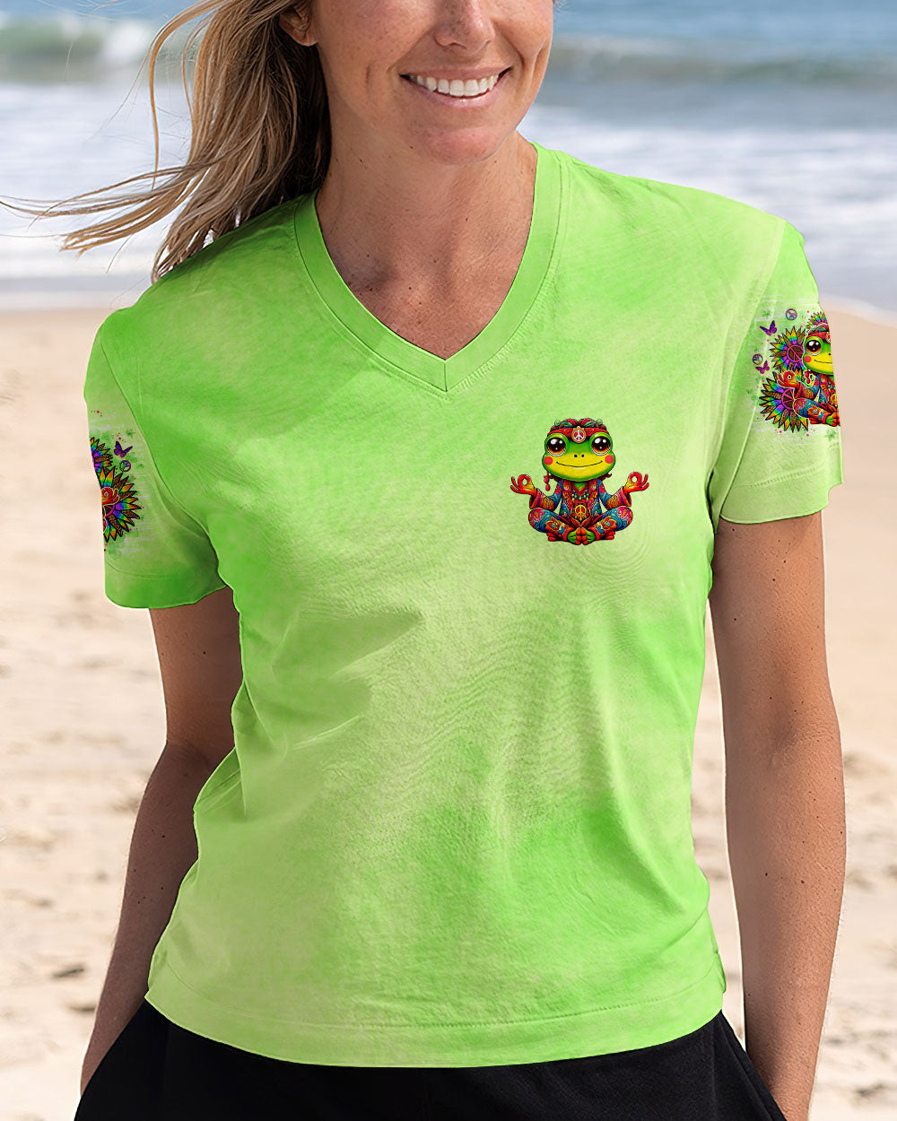 BE YOU THE WORLD WILL ADJUST FROG ALL OVER PRINT - TLNO2510243
