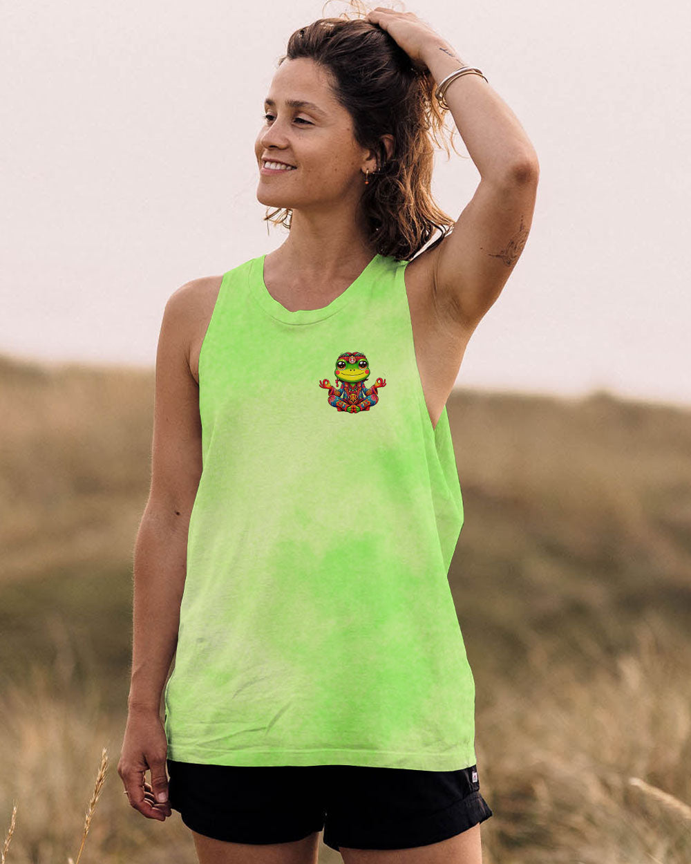 BE YOU THE WORLD WILL ADJUST FROG ALL OVER PRINT - TLNO2510243