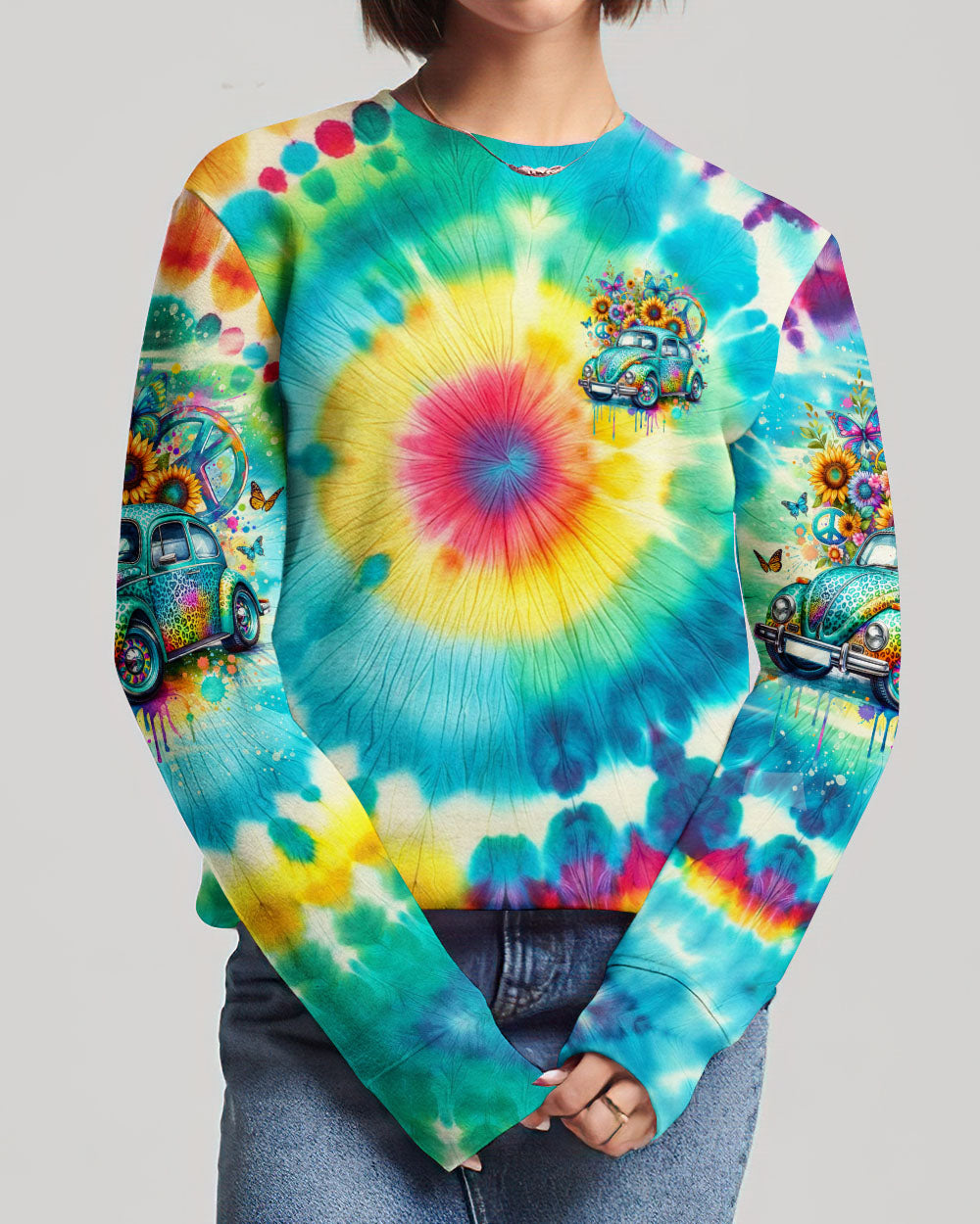 RUNNING AGAINST THE WIND TIE DYE LEOPARD ALL OVER PRINT - TLNO2601241
