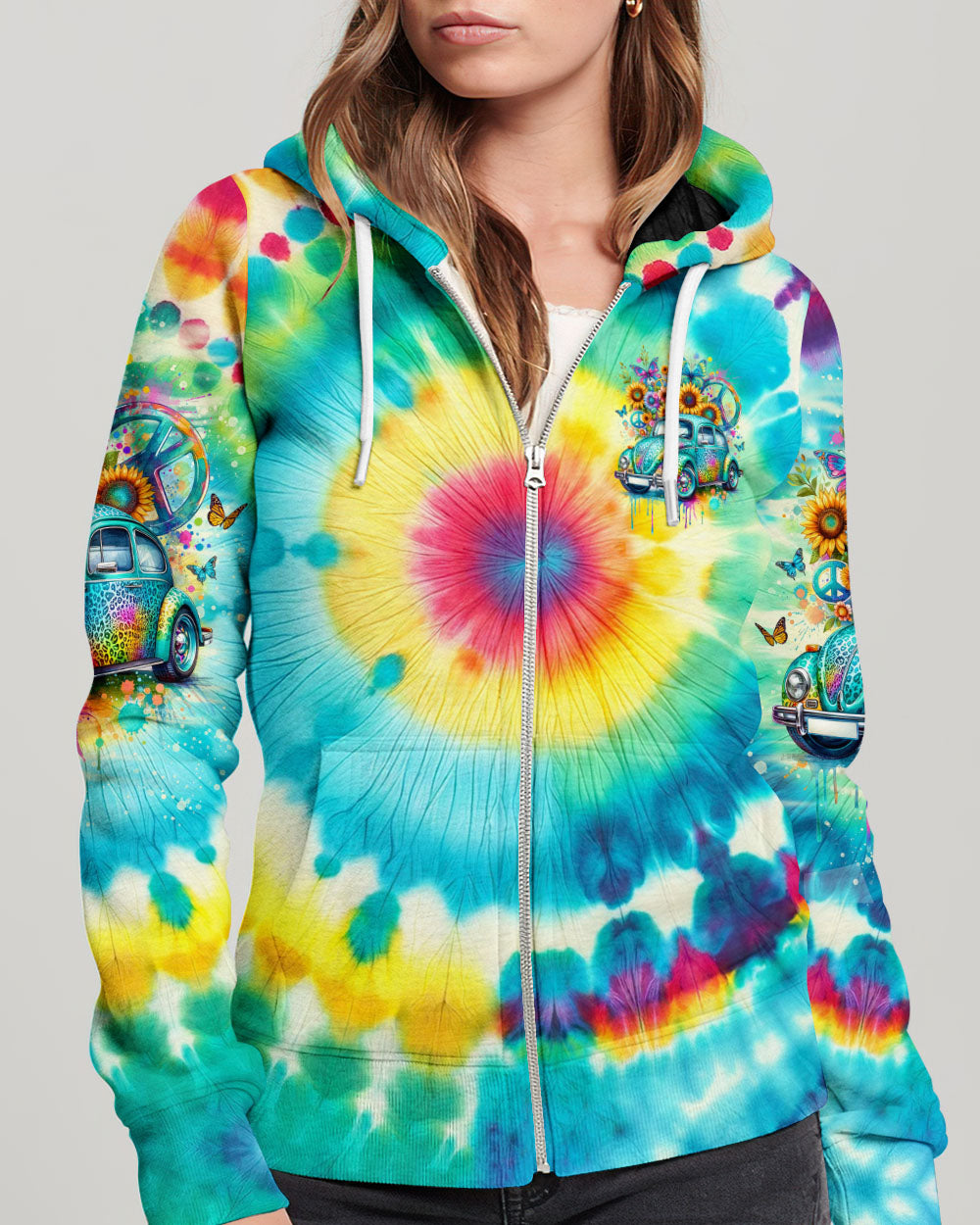 RUNNING AGAINST THE WIND TIE DYE LEOPARD ALL OVER PRINT - TLNO2601241