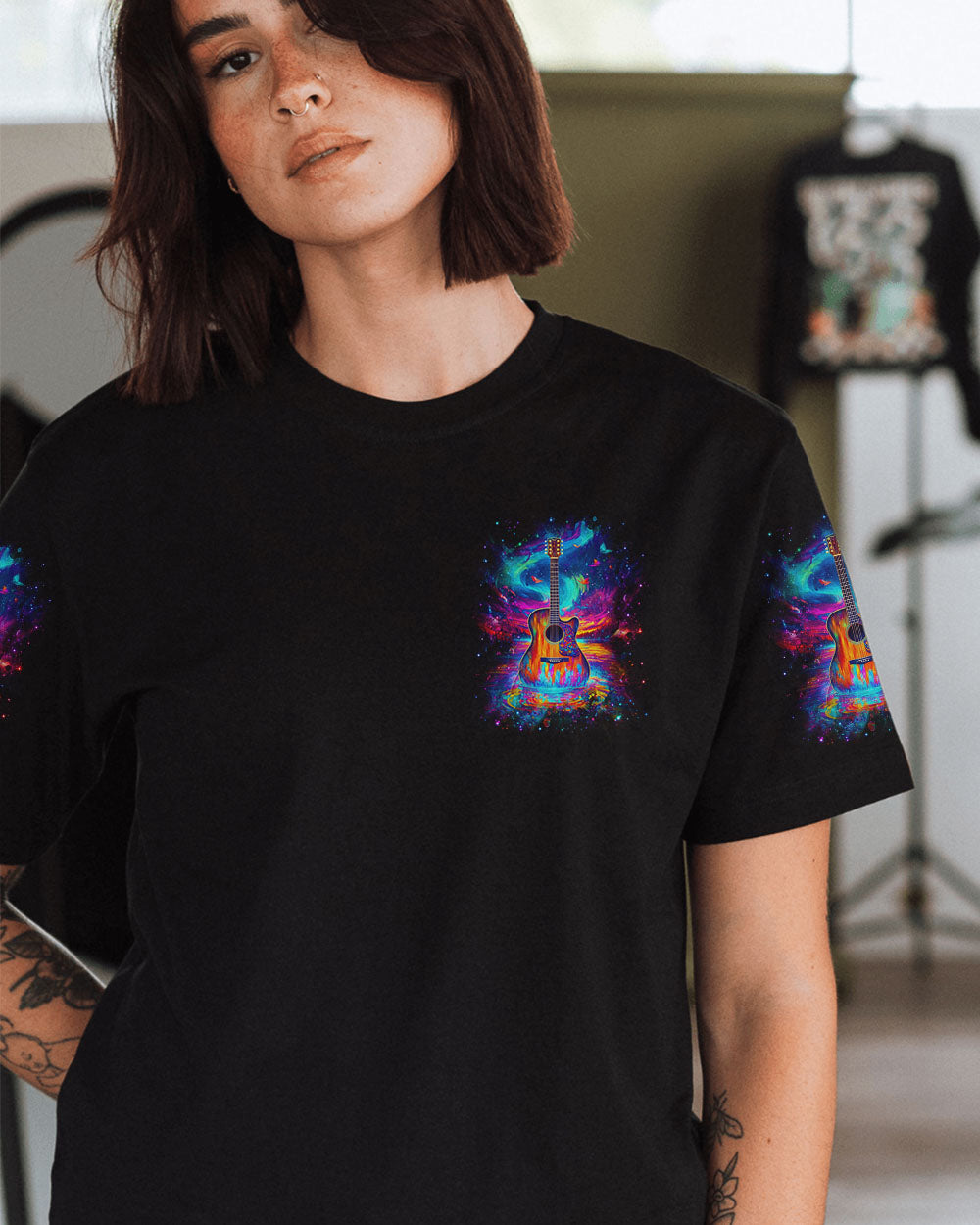 I BELIEVE THERE ARE ANGELS AMONG US GUITAR ALL OVER PRINT - TLNO2603251