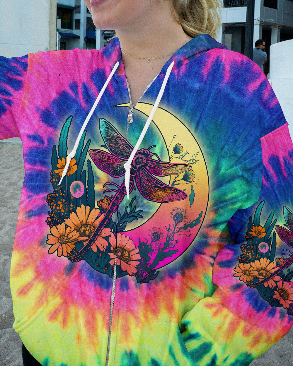 STAY WILD MOON CHILD DRAGONFLY TIE DYE ALL OVER PRINT - TLNO2606232