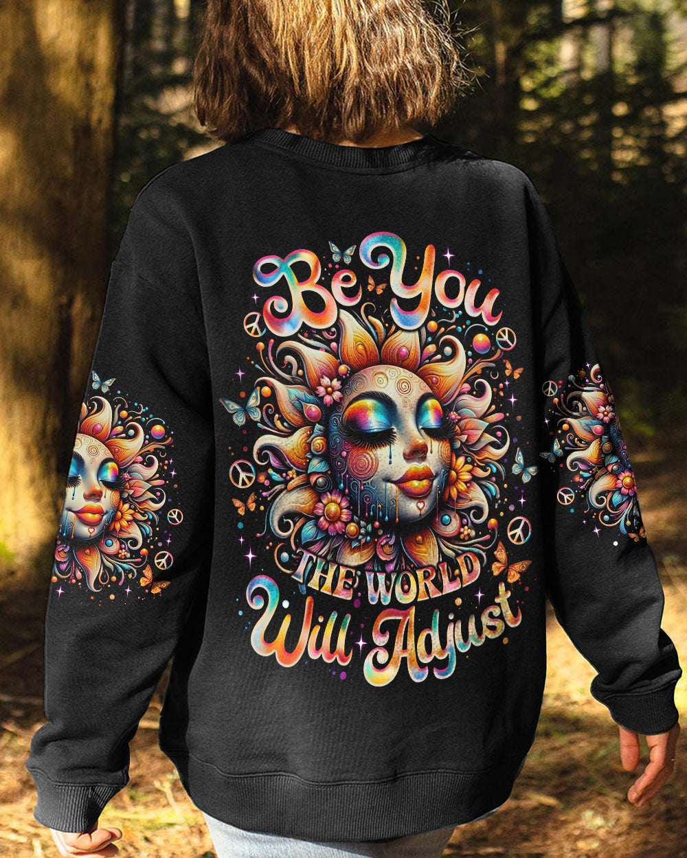 BE YOU THE WORLD WILL ADJUST HIPPIE SUN ALL OVER PRINT - TLNO2606241