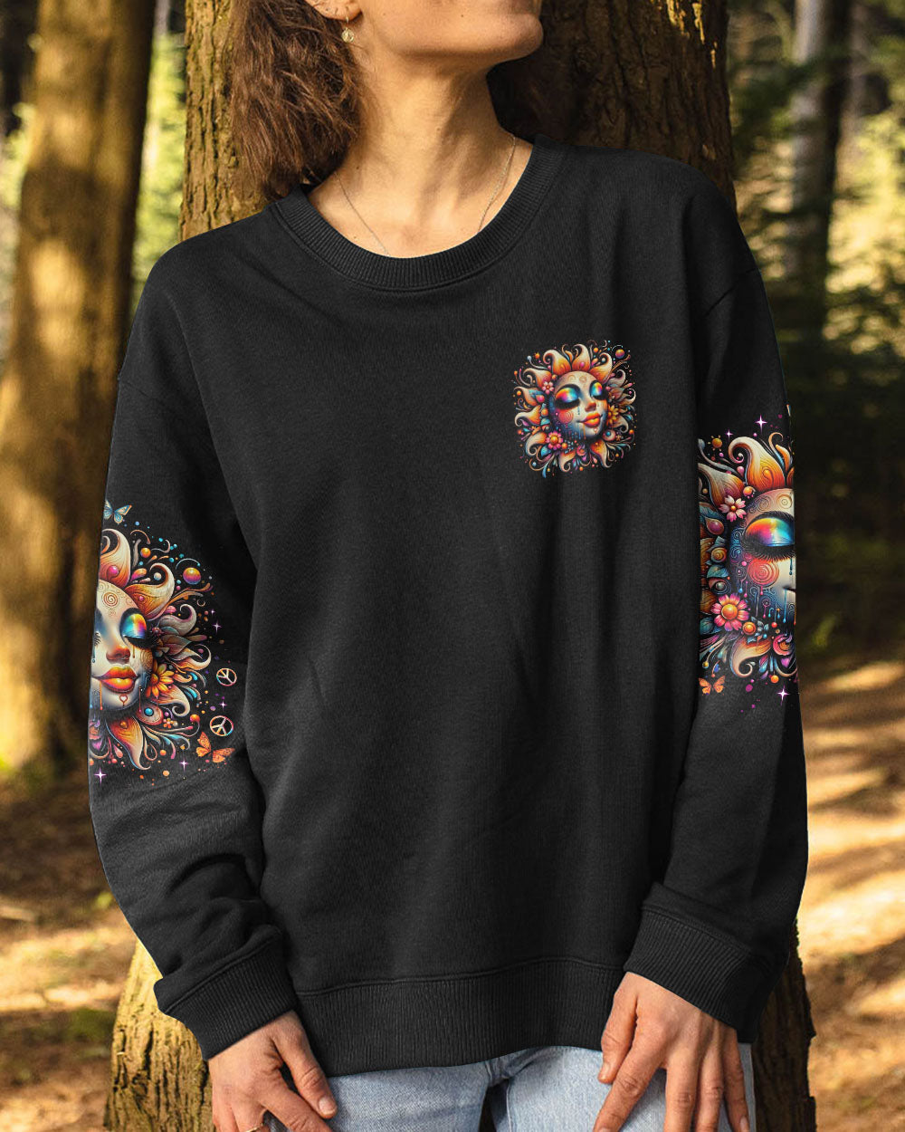BE YOU THE WORLD WILL ADJUST HIPPIE SUN ALL OVER PRINT - TLNO2606241