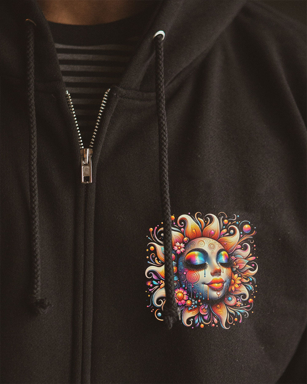 BE YOU THE WORLD WILL ADJUST HIPPIE SUN ALL OVER PRINT - TLNO2606241