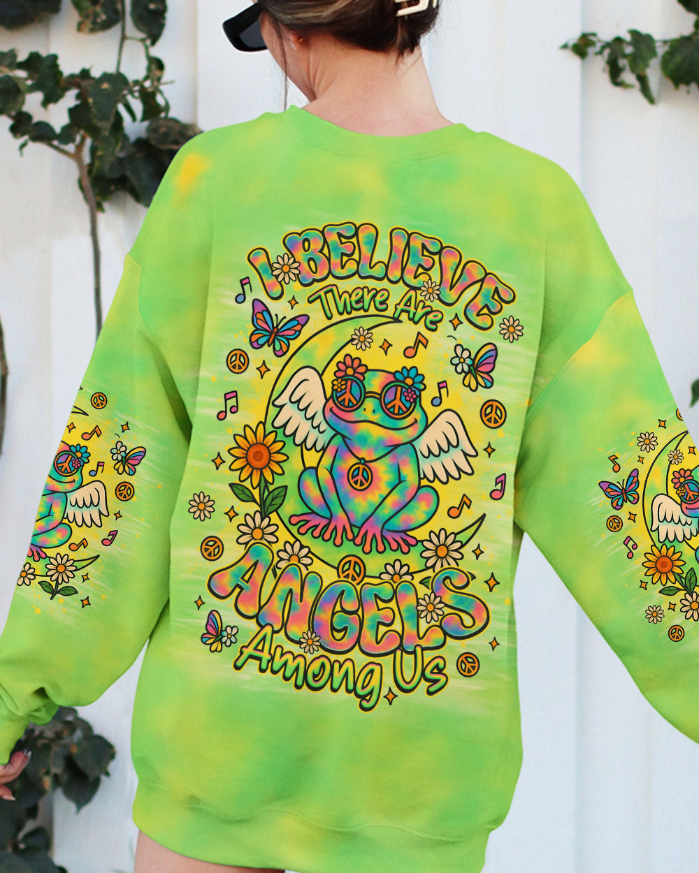 I BELIEVE THERE ARE ANGELS AMONG US FROG ALL OVER PRINT - TLNO2606252