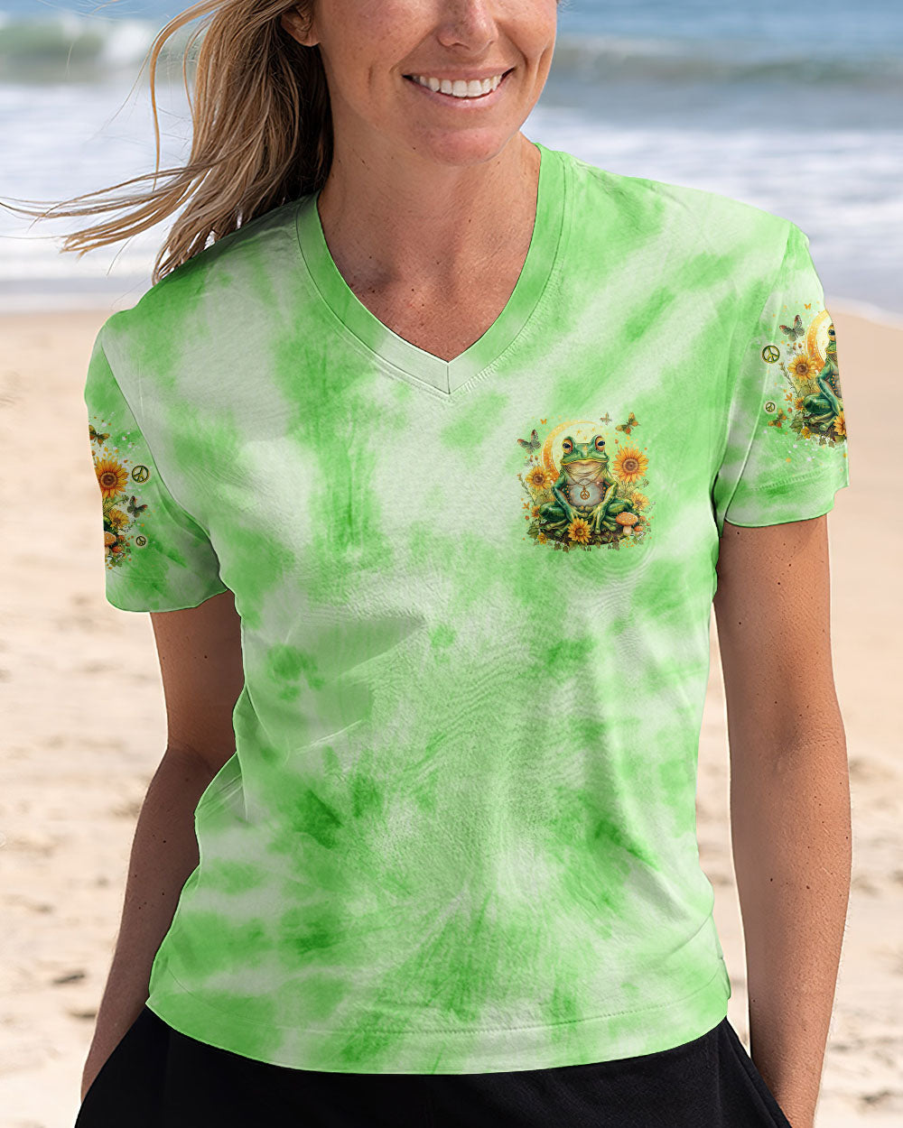 BE YOU THE WORLD WILL ADJUST FROG ALL OVER PRINT - TLNO2611243