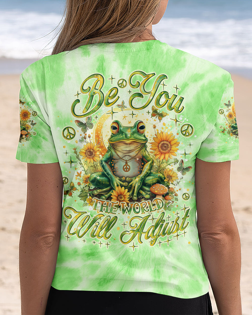 BE YOU THE WORLD WILL ADJUST FROG ALL OVER PRINT - TLNO2611243