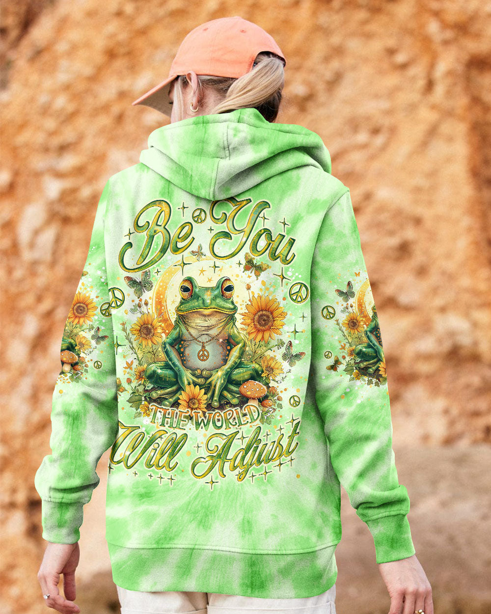 BE YOU THE WORLD WILL ADJUST FROG ALL OVER PRINT - TLNO2611243