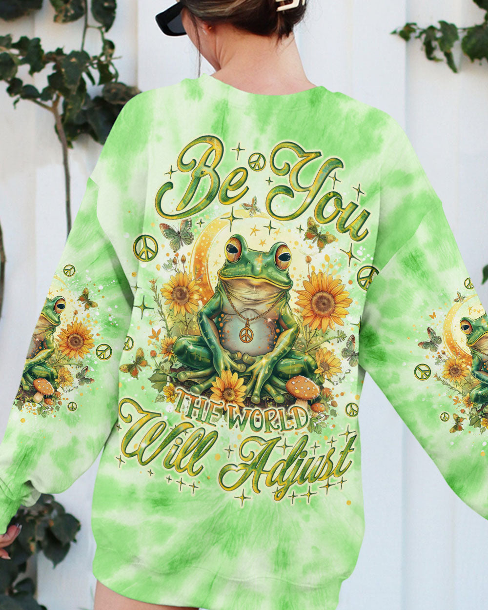 BE YOU THE WORLD WILL ADJUST FROG ALL OVER PRINT - TLNO2611243