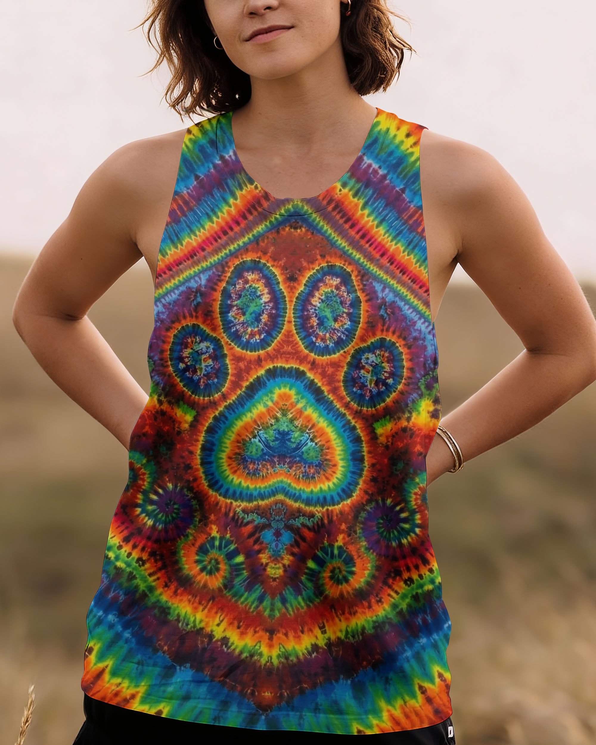 PAW PRINT COLORFUL PATTERN ALL OVER PRINT - TLNO2612251