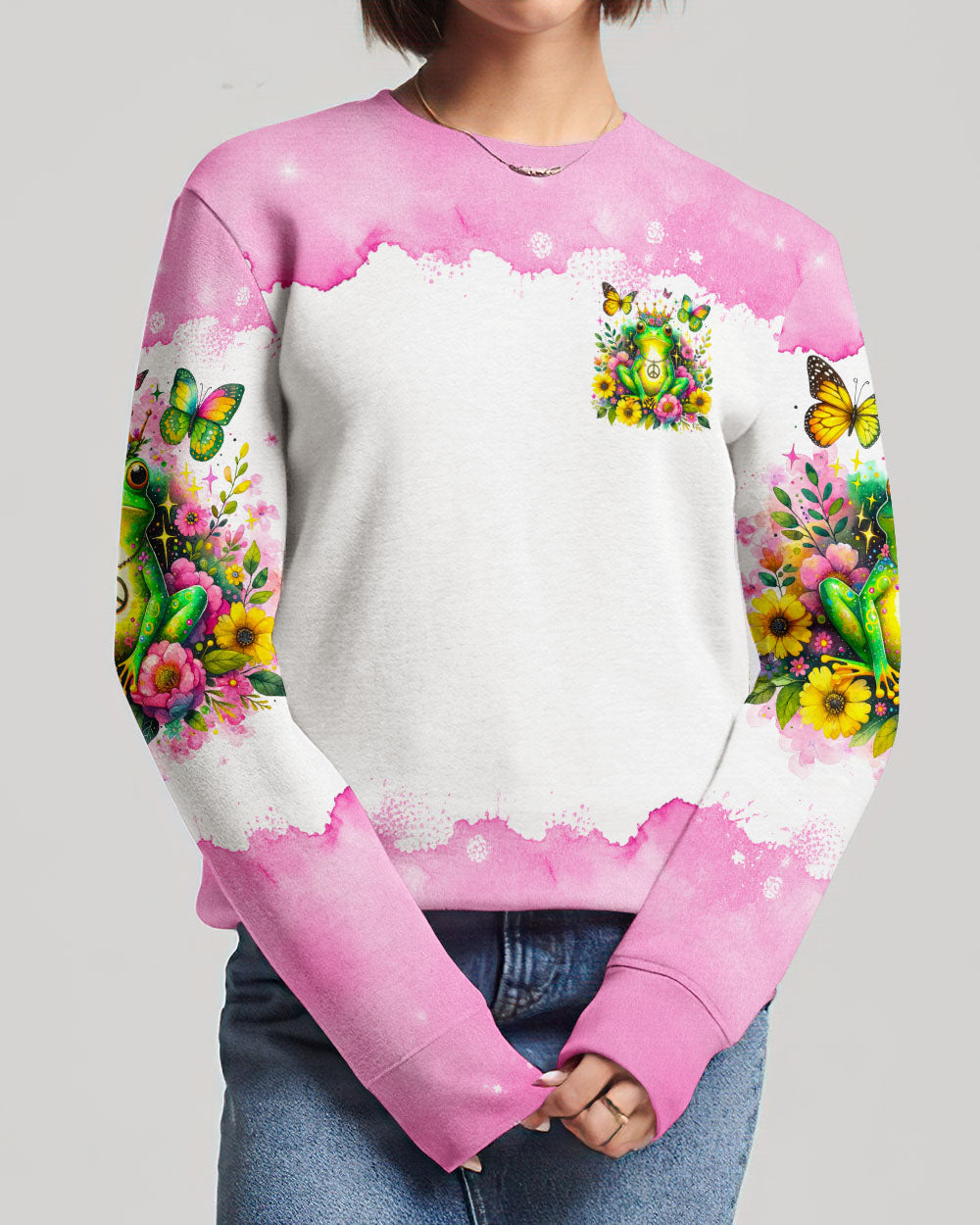 BE YOU THE WORLD WILL ADJUST FROG CROWN ALL OVER PRINT - TLNO2711231