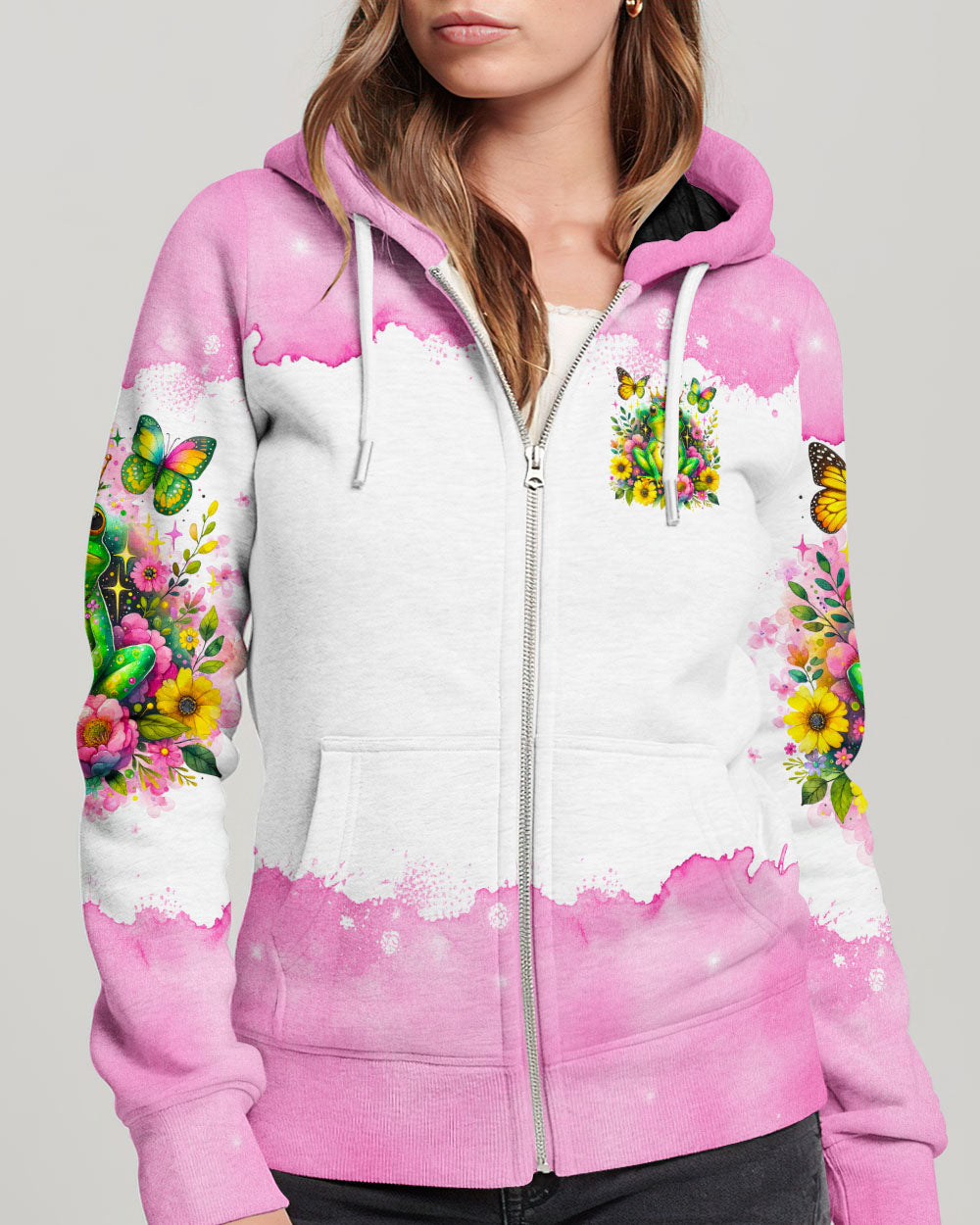 BE YOU THE WORLD WILL ADJUST FROG CROWN ALL OVER PRINT - TLNO2711231