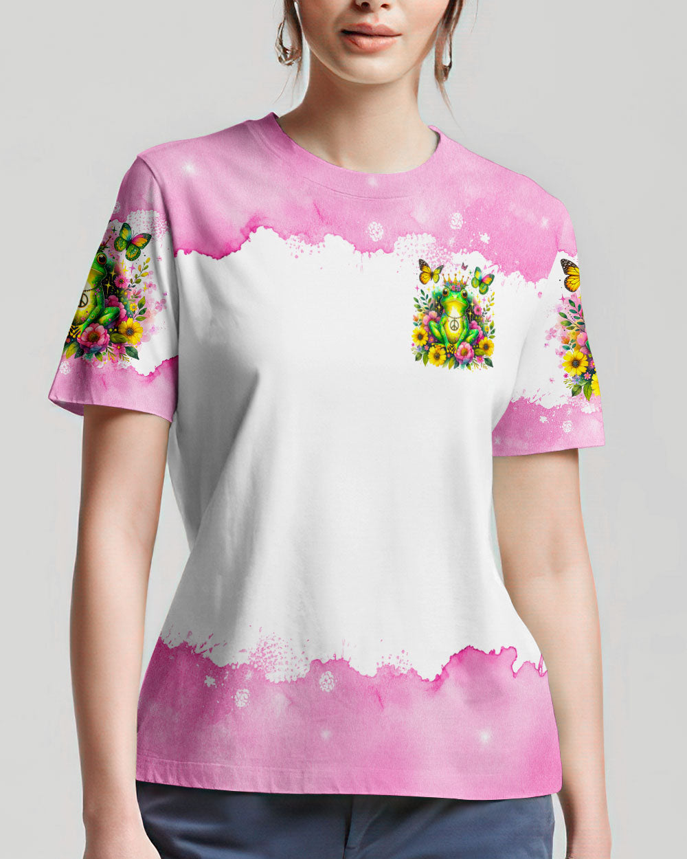 BE YOU THE WORLD WILL ADJUST FROG CROWN ALL OVER PRINT - TLNO2711231