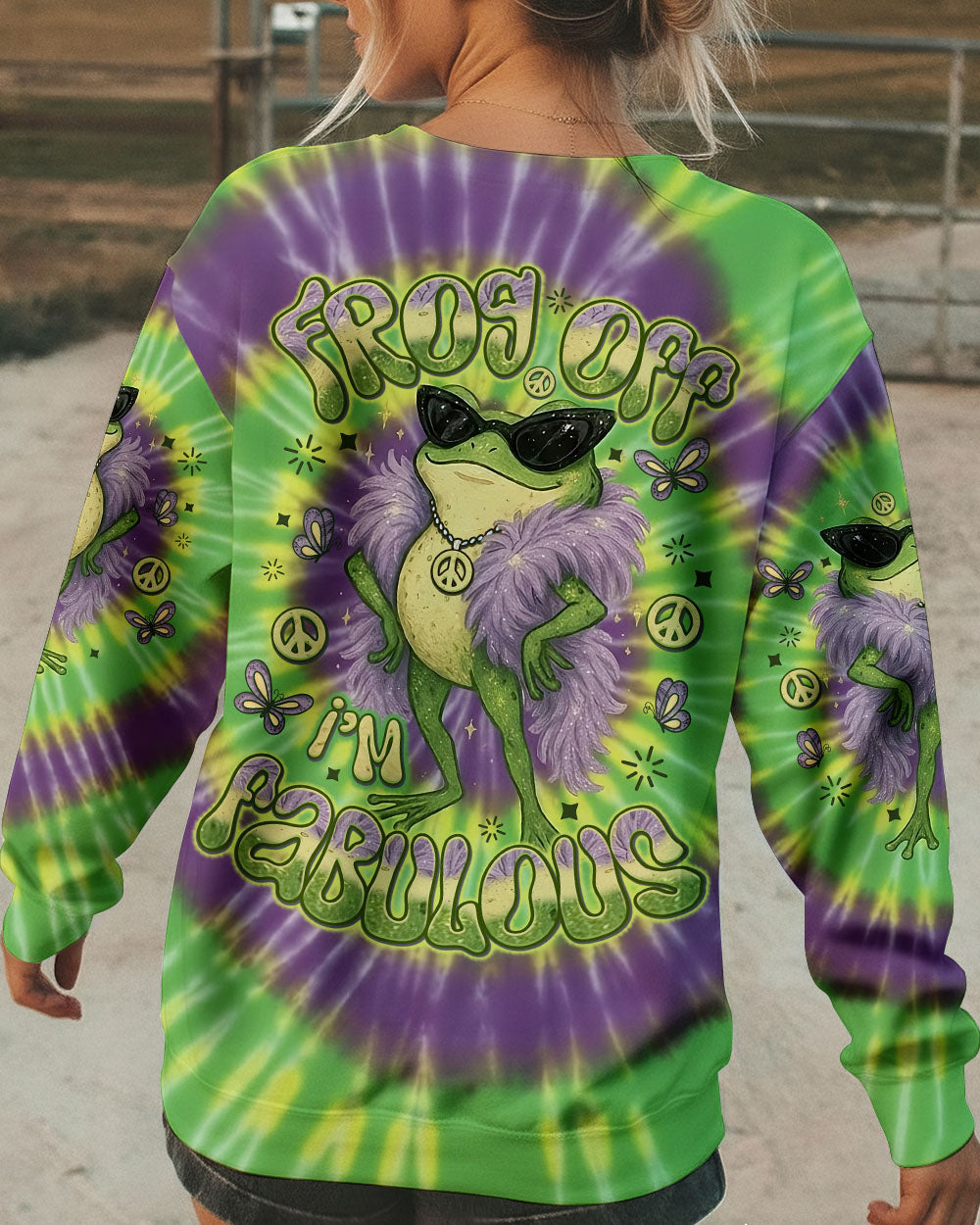 FROG OFF I'M FABULOUS SWIRL ALL OVER PRINT - TLNO2712251