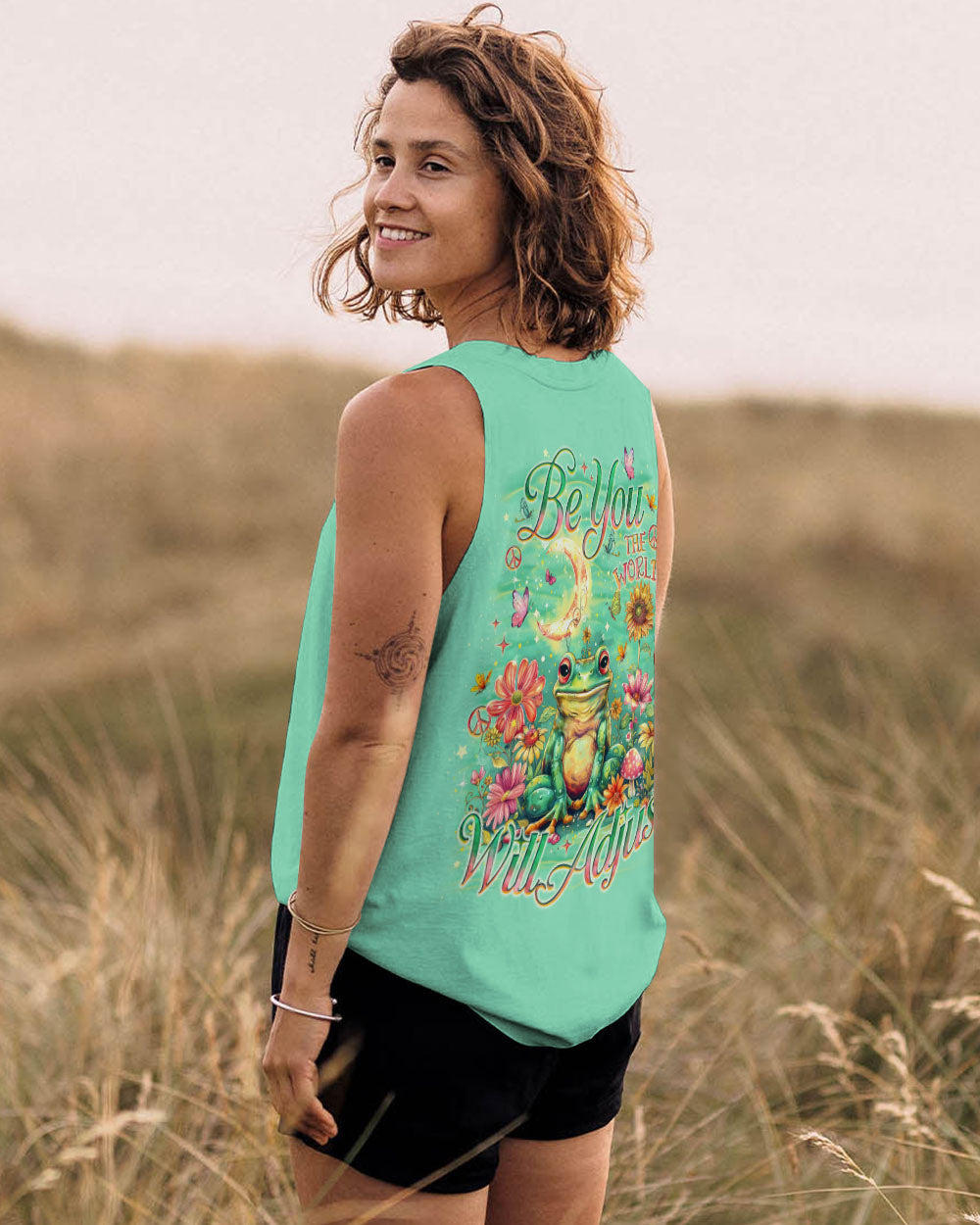 BE YOU THE WORLD WILL ADJUST FROG ALL OVER PRINT  - TLNO2811243
